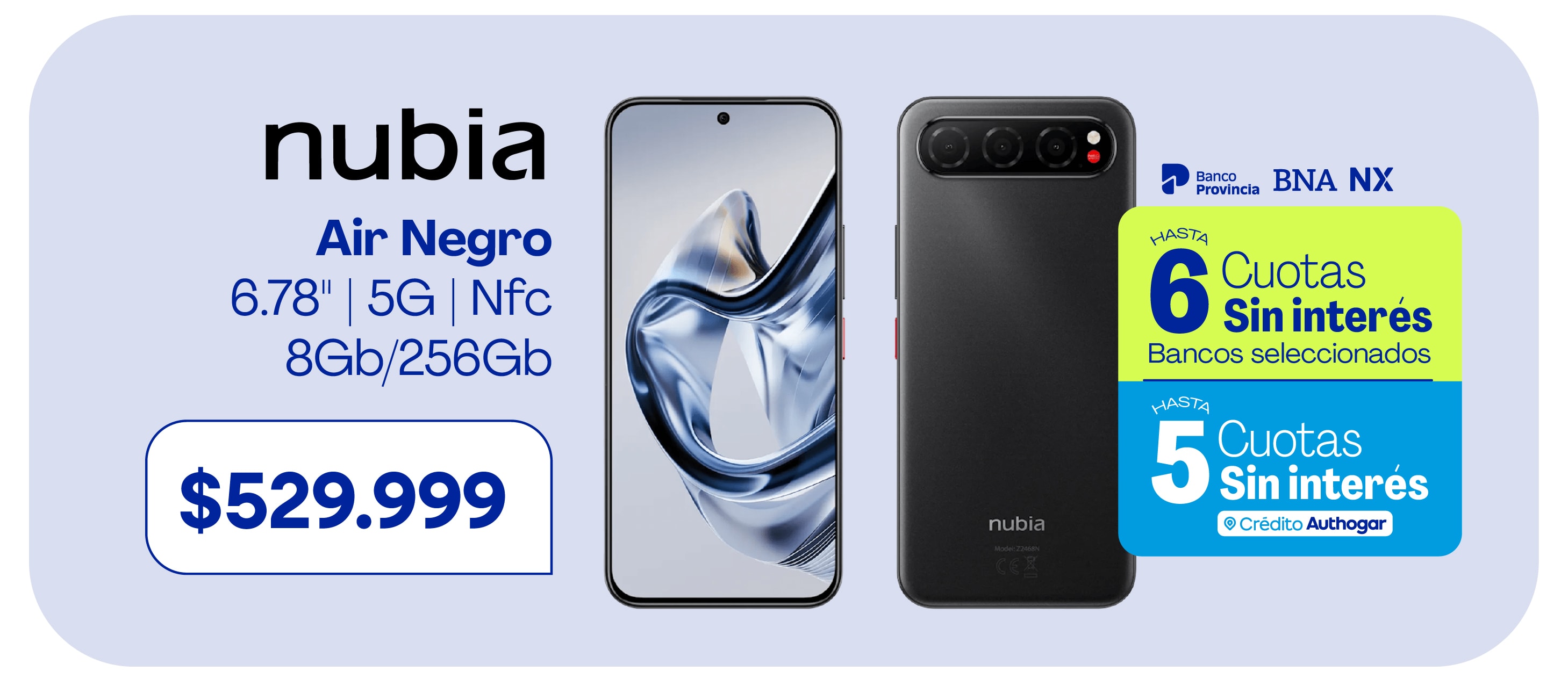 nubia Air Negro 6.78